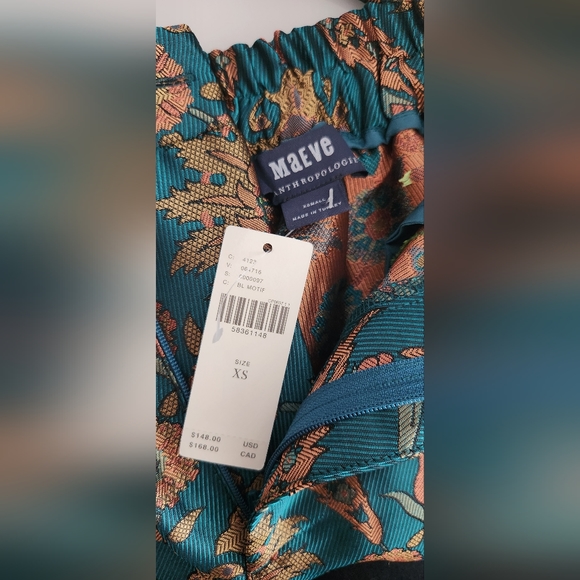 BNWT Anthropologie Maeve Jacquard Pants, Size XS - Picture 5 of 9